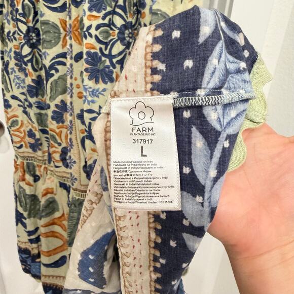 Farm Rio Ocean Tapestry Sleeveless Maxi Dress Size Large - Picture 9 of 9